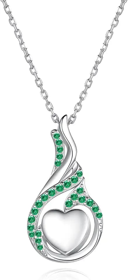 Cremation Jewelry 925 Sterling Silver Teardrop Urn Necklace for Ashes Heart Shape Memorial Keepsake Pendant for Human Ashes for Women Gift