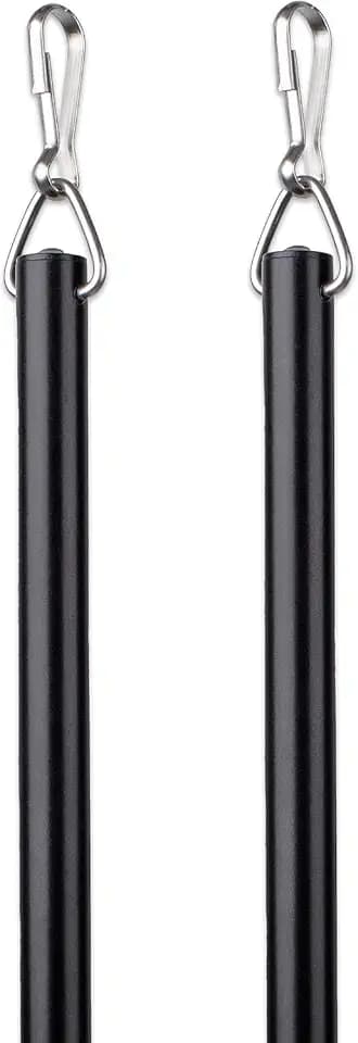Curtain Wand, Aluminum Pull Rod, Metallic Black, 24 in, 2-Pack
