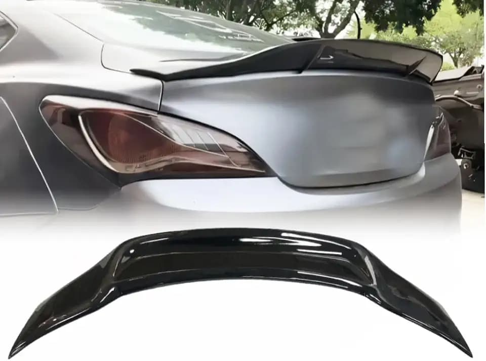 Rear Trunk Spoiler Lip for Hyundai Genesis Coupe 2009-2016, ABS Material Rear Trunk Spoiler Glossy Black Style