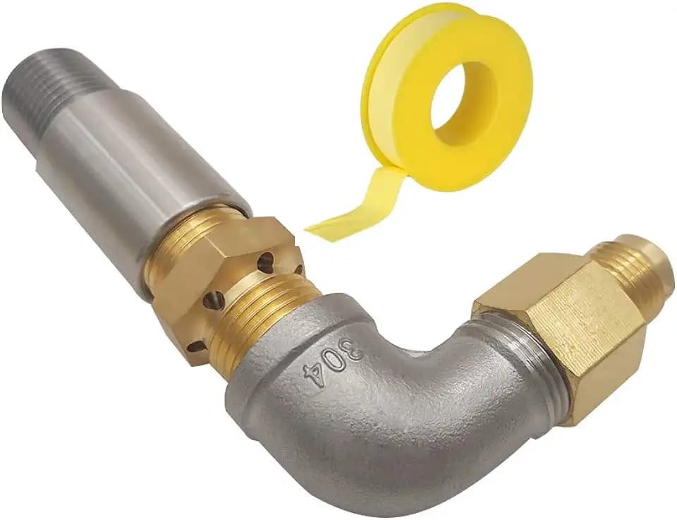 MENSI 1,27 cm Luftmischdüse, Sprühventil für Propangas-Feuerstelle aus Edelstahl, Messing (hohe Kapazität 150 K BTU)