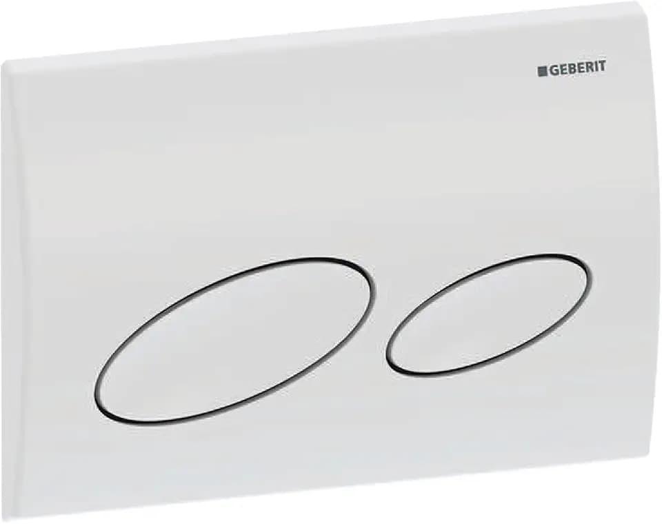 Geberit Kappa20 Betätigungsplatte für 2-Mengen-Spülung, Betätigung von oben/vorne für UP200, 115.228.11.1, Farbe: Weiß