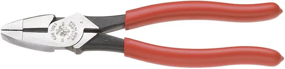 Klein Tools HD213-9NE Heavy-Duty Side Cutting Linemans Pliers, 9-Inch