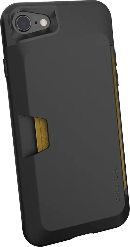 Smartish iPhone SE/7/8 Wallet Case, Card Holder, Wallet Slayer Vol 1, Black