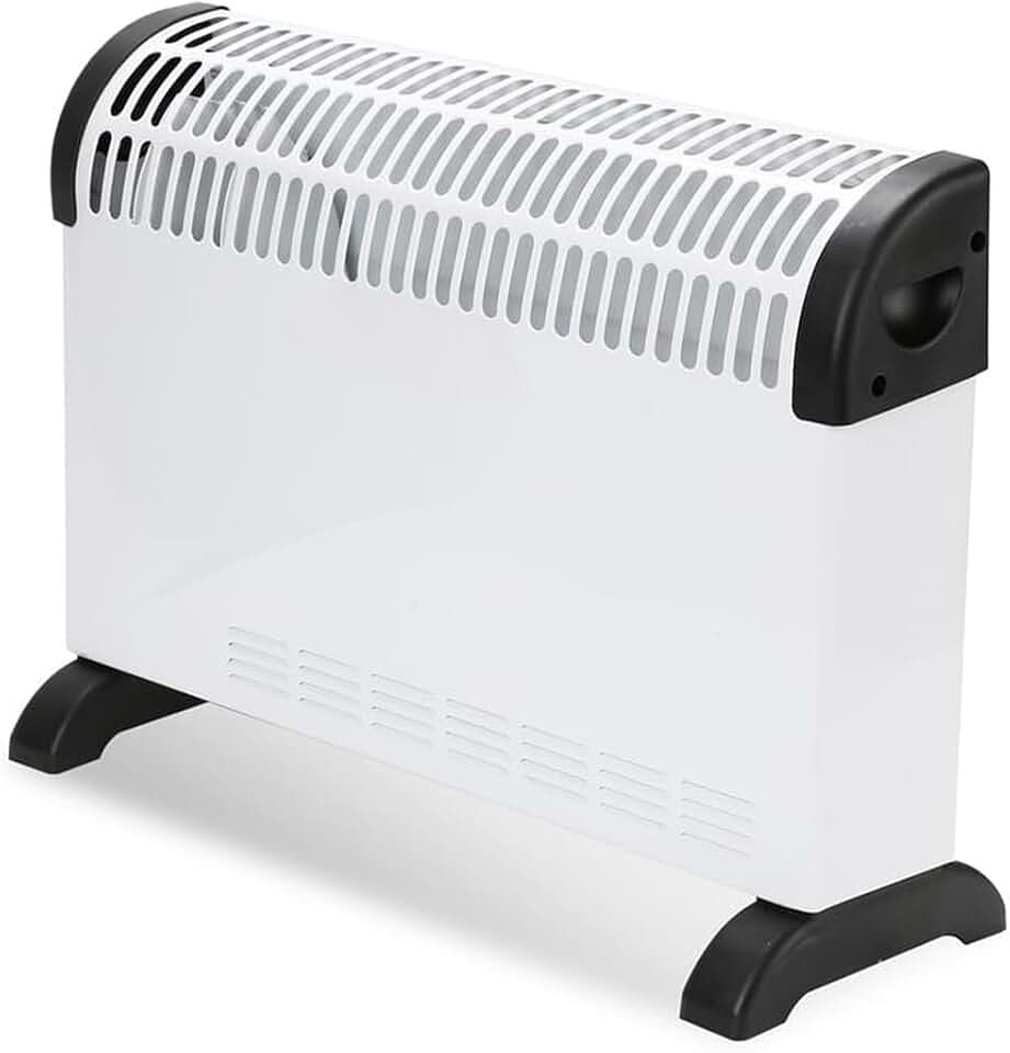 Avilia Elektrischer Konvektor, leise, 2000 W, Elektroherd mit rutschfesten Füßen, 3 Heizstufen, Überhitzungsschutz, ideal für große Räume, weiß
