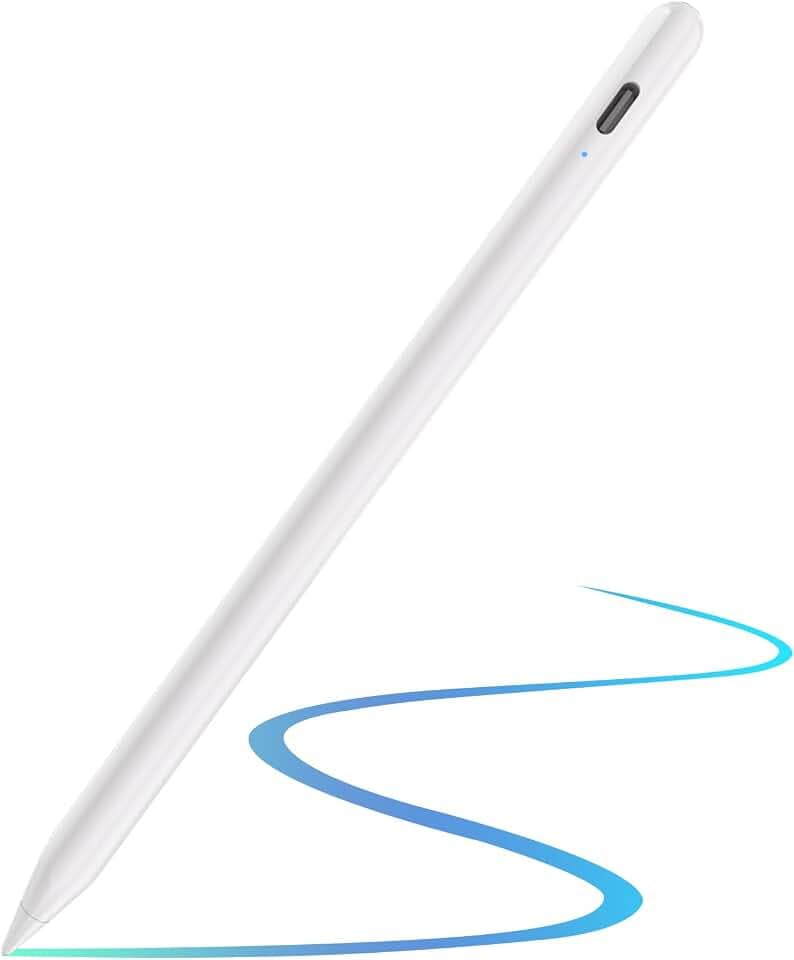 TQQ Stift für iPad 2018-2026, Schnellladefunktion, Palm-Ablehnung und Neigungssensitivität Pencil für Apple iPad Air 7/6/5/4/3, i-Pad 11-6, i-Pad Pro M4/M3/M2/12.9", Mini 5/6