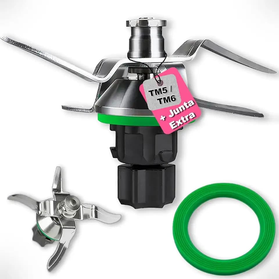 Mixmesser für Vorwerk Thermomix TM5 & TM6 inkl. 2 Ersatz-Dichtungen, Edelstahl SUS420 – Hochwertiges Ersatzteil & Zubehör