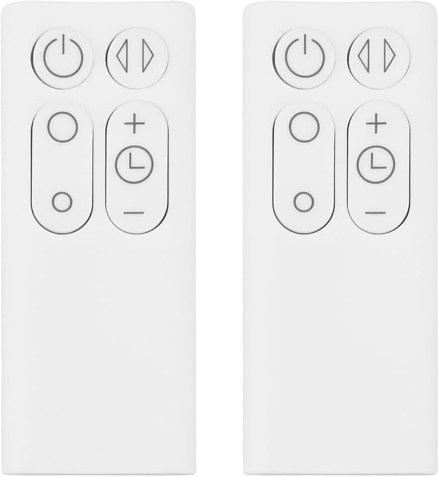 Create idea Ersatz-Fernbedienung, Ersatz-Fernbedienung für den Schreibtisch, Turm-Fernbedienung, kompatibel mit Dyson AM06, AM07, AM08, Weiß (ohne Batterie), 2 Stück