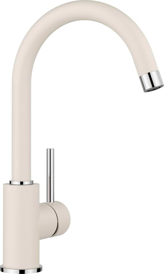 BLANCO MIDA | Küchenarmatur in softweiß | Hochdruck | Rückflussverhinderer