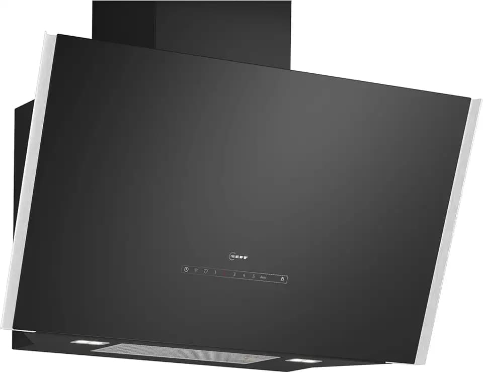 NEFF D88IAN2S0, Smarte Wandesse N 70, Dunstabzugshaube zur Wandmontage, 80cm breit, Made in Germany, Efficient Drive, Smart Hood Automatic, Kochfeldbasierte Haubensteuerung, Touch Control, Schwarz