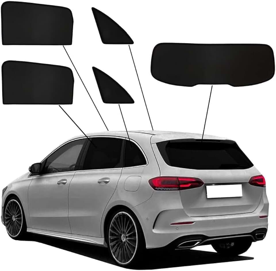 Sicht- & Sonnenschutz kompatibel mit Mercedes B-Klasse W247 2019-, Schwarz