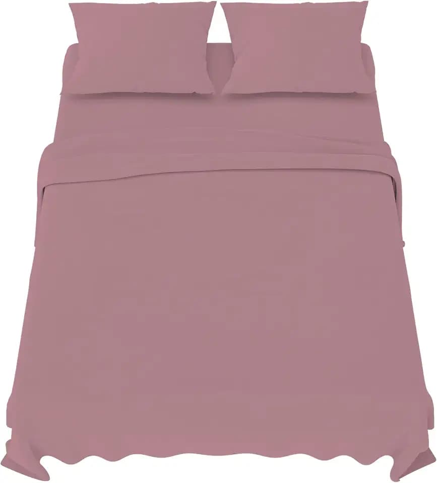 Dreamzie - Bettwäsche-Set 140x200 cm - 4-Teilig - Mikrofaser - Rosa