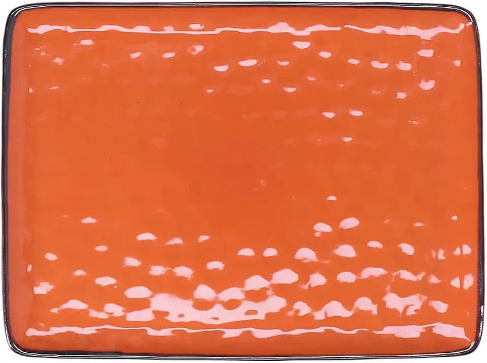 Rose & Tulipani - Konzert Orange Rechteckiges Tablett - Servieren und Kochen - Stoneware - 26,5 x 36 cm
