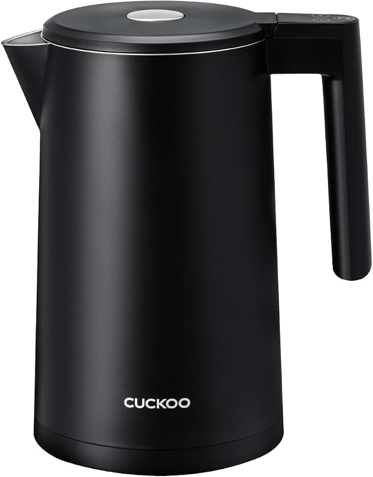 CUCKOO 1.7L Electric Kettle, Full Stainless Interior, Black, CK-C170TB
