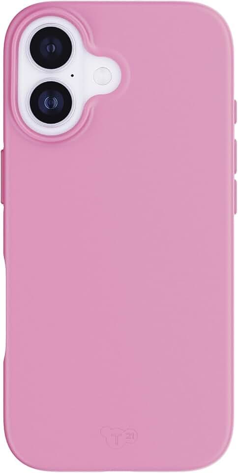 Tech21 EvoLite Case for iPhone 17 – Thrift Pink | Slim Protective Case | Impact Protection | Wireless Charging Compatible