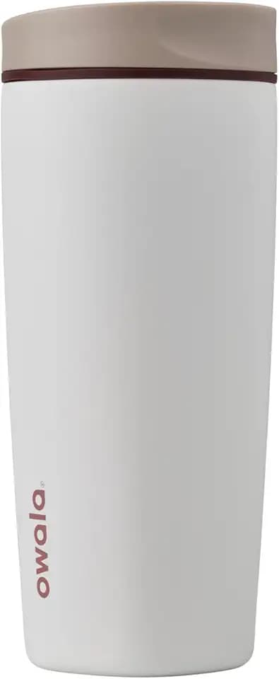 Owala SmoothSip Slider - Stainless Steel - 20 oz. - Tan/White (Vanilla Bean) (Amazon)