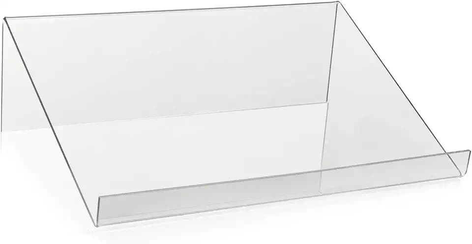 VITAdisplays Buchständer/Buchstütze als Warenträger und Buchablage aus original PLEXIGLAS®, 1 Stück, 30 x 9 x 21cm