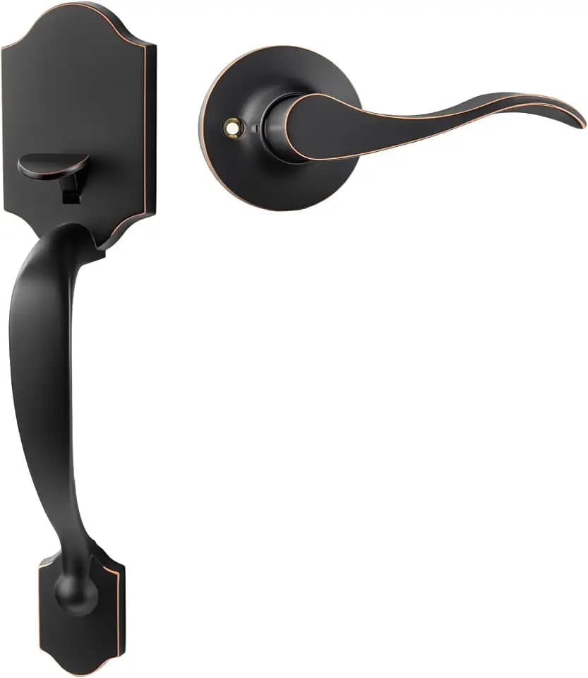 Goldenwarm Front Door Handle, Oil Rubbed Bronze Entry Door Handles