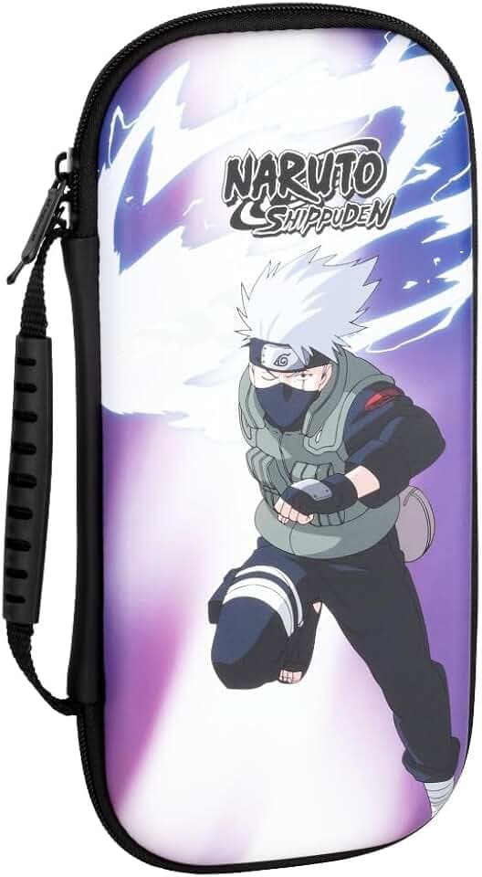 Konix Naruto Shippuden Schutz- und Tragetasche für Nintendo Switch, Switch Lite und Switch OLED - Platz für 8 Spiele - Motiv Kakashi Chidori