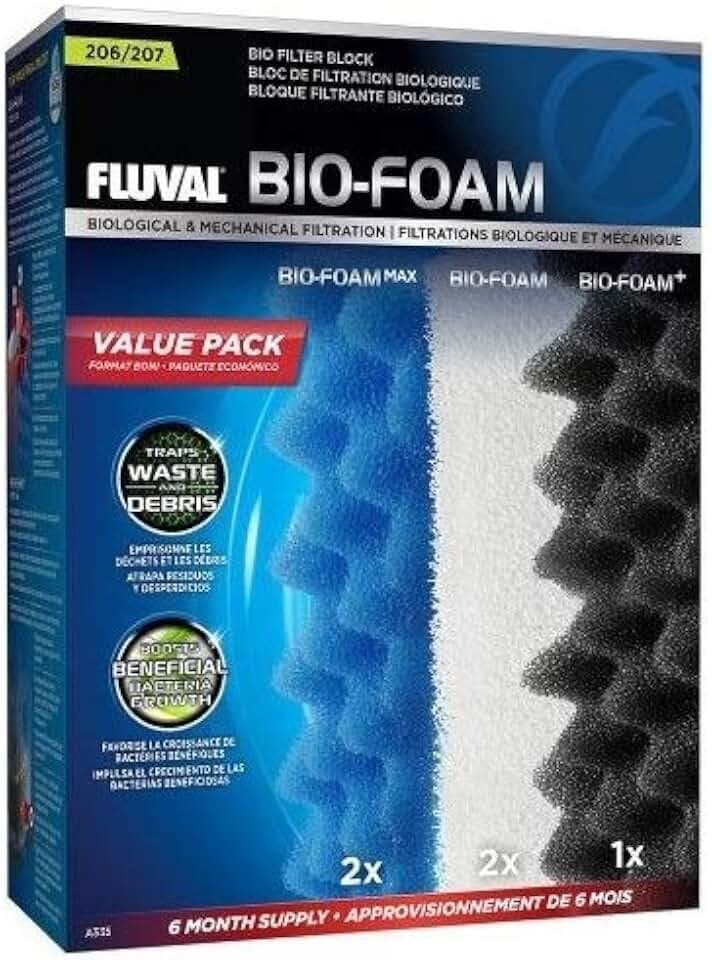 Fluval 206/207 Bio Foam Value Pack, Replacement Aquarium Filter Media