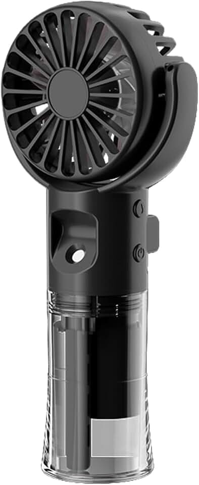 Handventilator Mit WasserküHlung, Mini Ventilator mit Wasser, Usb Handventilator Akku Aufladbar, Mini Handventilator Tragbarer, 4 Geschwindigkeiten, Geeignet Für Sport, Reisen, BüRo Und Camping