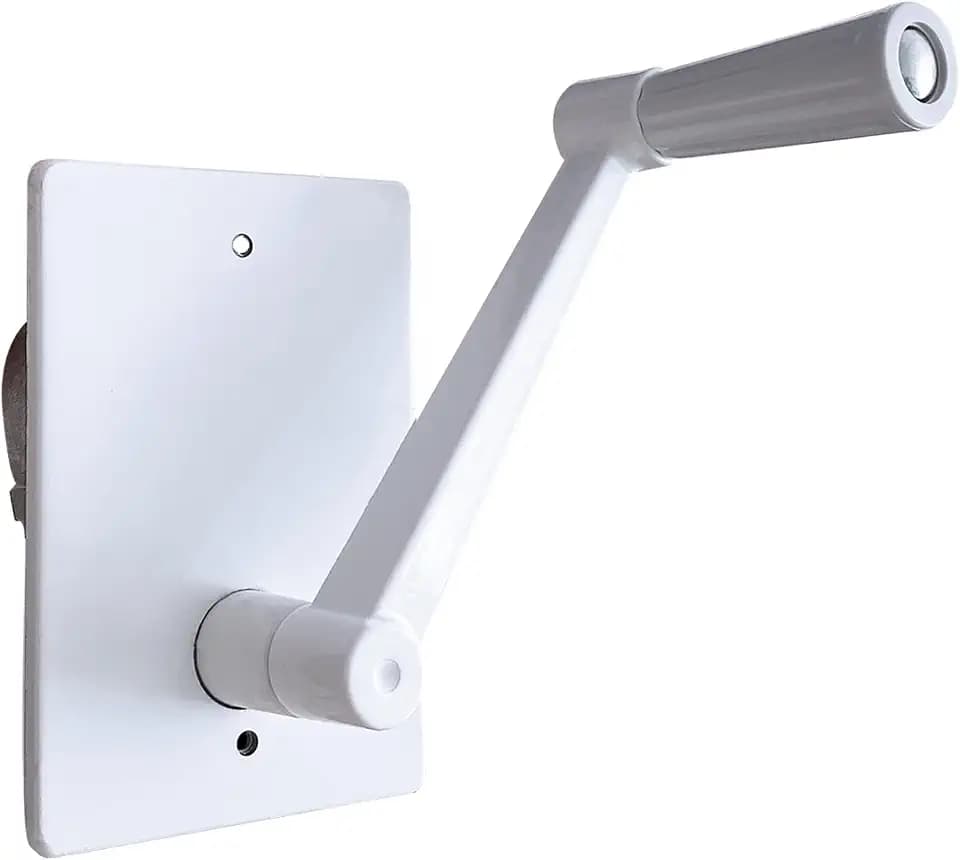 MICEL - 90094 - Jalousie zum Einbauen, maximale Belastung 40 kg, inklusive Kurbel, Stahl, weißes Finish, 160 x 80 x 130 mm