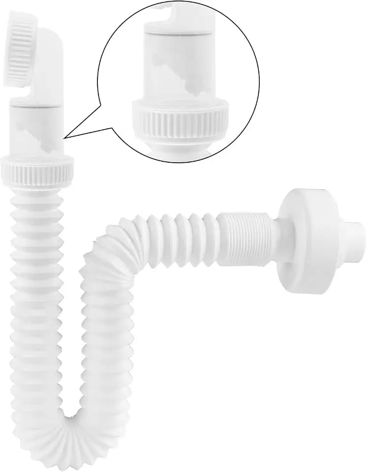 Hibbent G1 1/4" & G1 1/2" Siphon (≈40mm & 45mm), Weiß