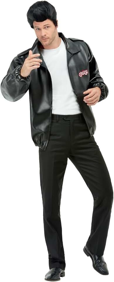 Smiffys, Herren T-Bird Grease Kostüm, Jacke, Grease, Größe: L, 27488