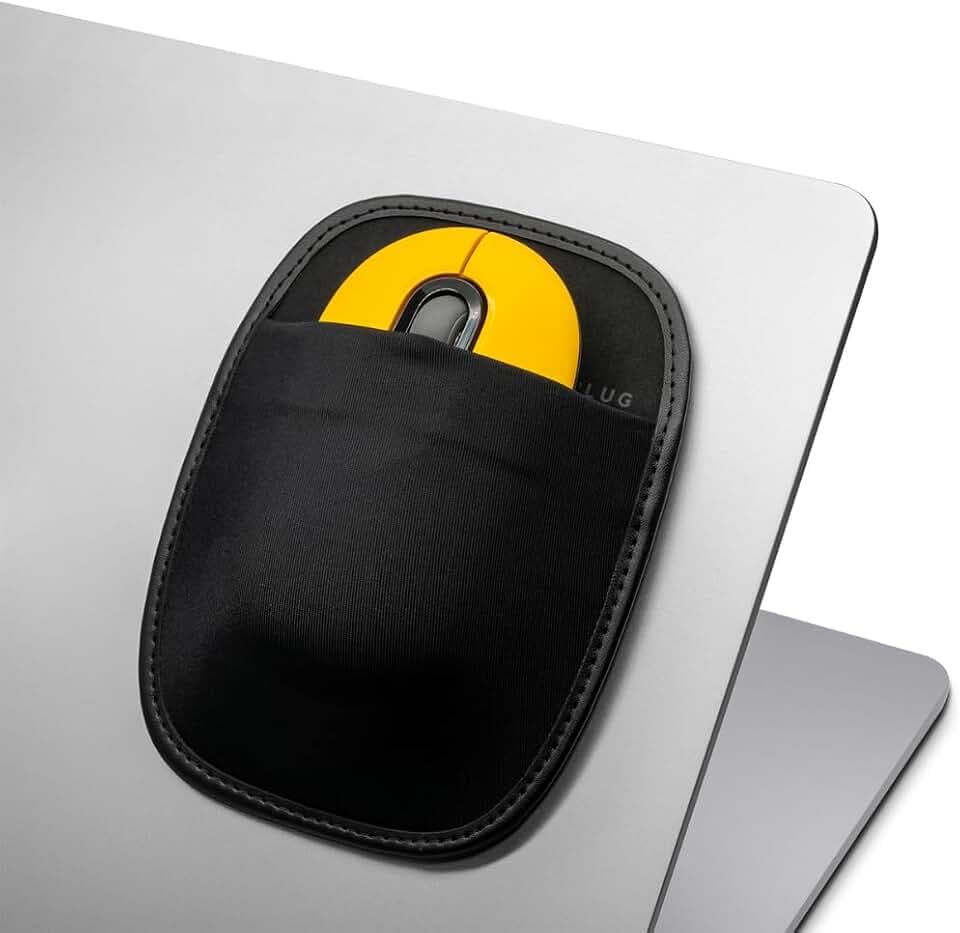 Stick-On Mouse Holder for Laptop, 3M Adhesive Elastic Pouch