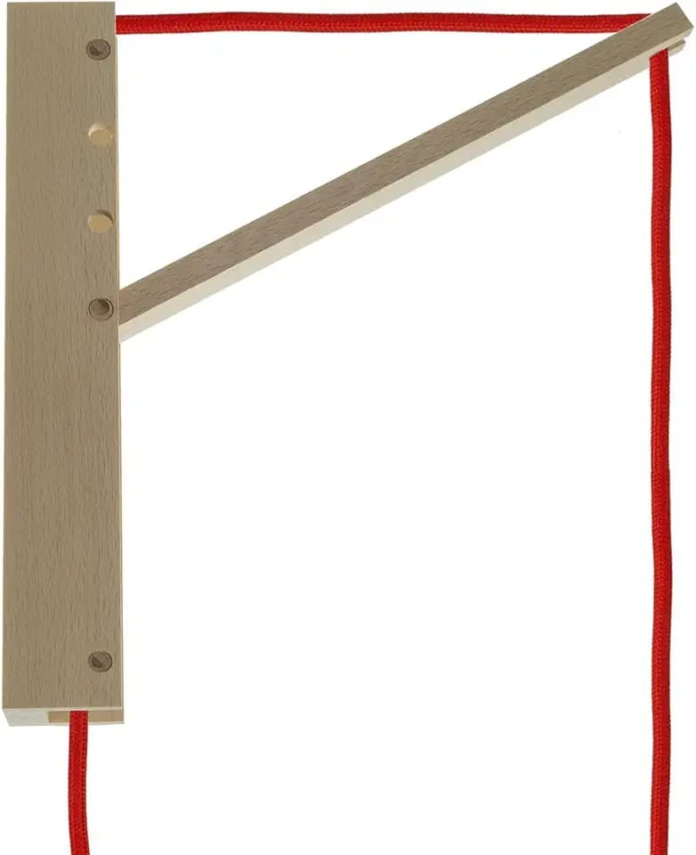 creative cables - Pinocchio, verstellbare Wandhalterung aus Holz für Pendelleuchten - Neutral