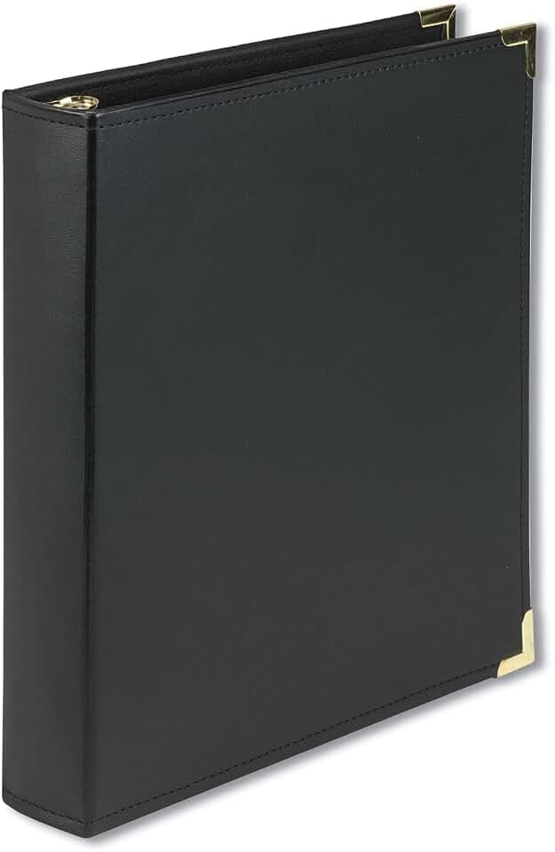 Samsill Classic Collection Ringbuch Brief - 22 x 28 cm (8,5 x 11 Zoll) 1.5 Inch schwarz