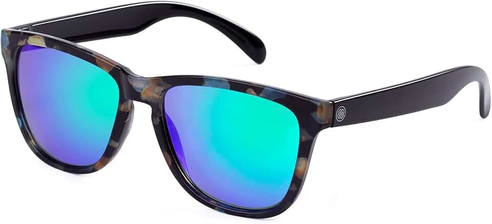 COLOSSEIN Sunglasses Womens Square UV400 Mirrored Lens for Vacation
