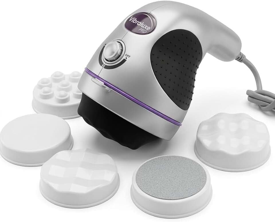 Best Direct Vibraluxe Pro Original wie aus dem Fernsehen gesehen Schlankheitsmassagegerät, kreisförmig, Anti-Cellulite, 5-in-1 – elektrisches Vibrationsmassagegerät, Palper-Roller