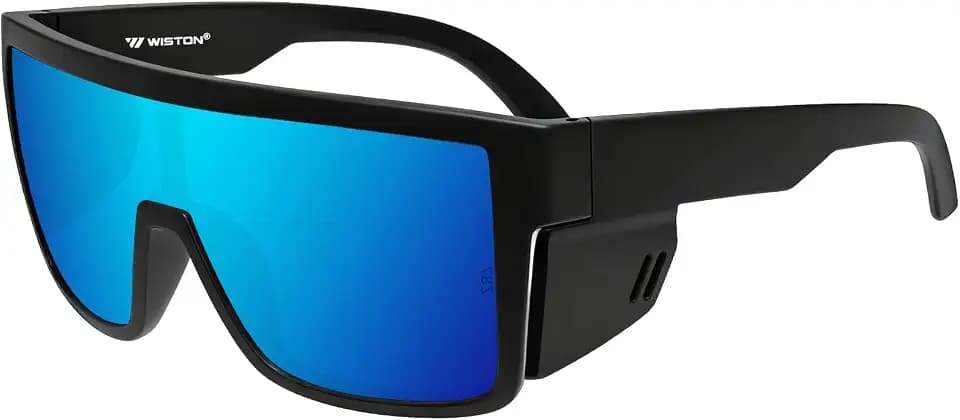 WISTON XL Z87 Sunglasses for Big Wide Heads Men Women,TR90 Ultralight Side Shields UV400 Protective Sun Glasses W8703