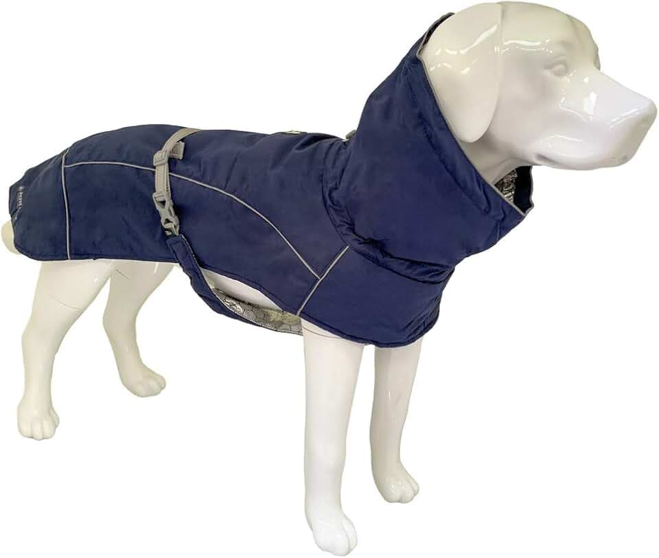 Croci Hiking Hundemantel, wasserdicht, Makalu, temperaturregulierendes Futter, Dunkelblau, 80 cm