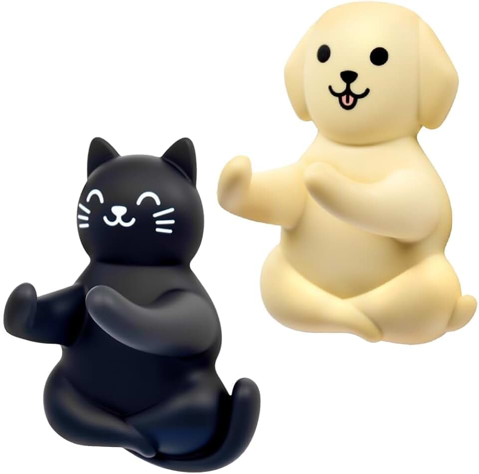 Cute Cat and Dog Razor Holder Set for Shower Wall