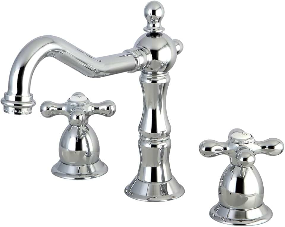 Kingston KS1971AX Widespread Bathroom Faucet, Polished Chrome