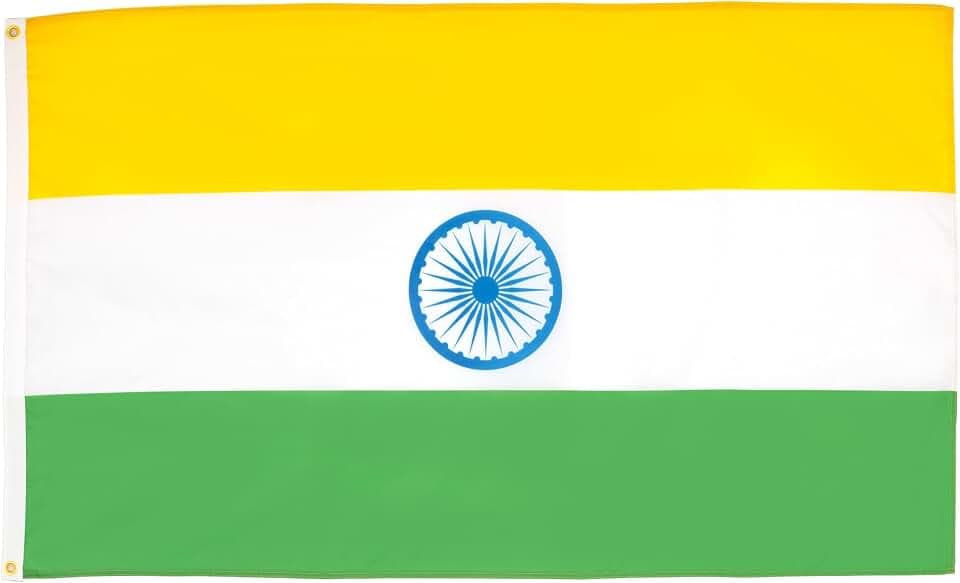 AZ FLAG Flagge Indien 250x150 cm Fahne Indische Polyester 100D 2 Ösen