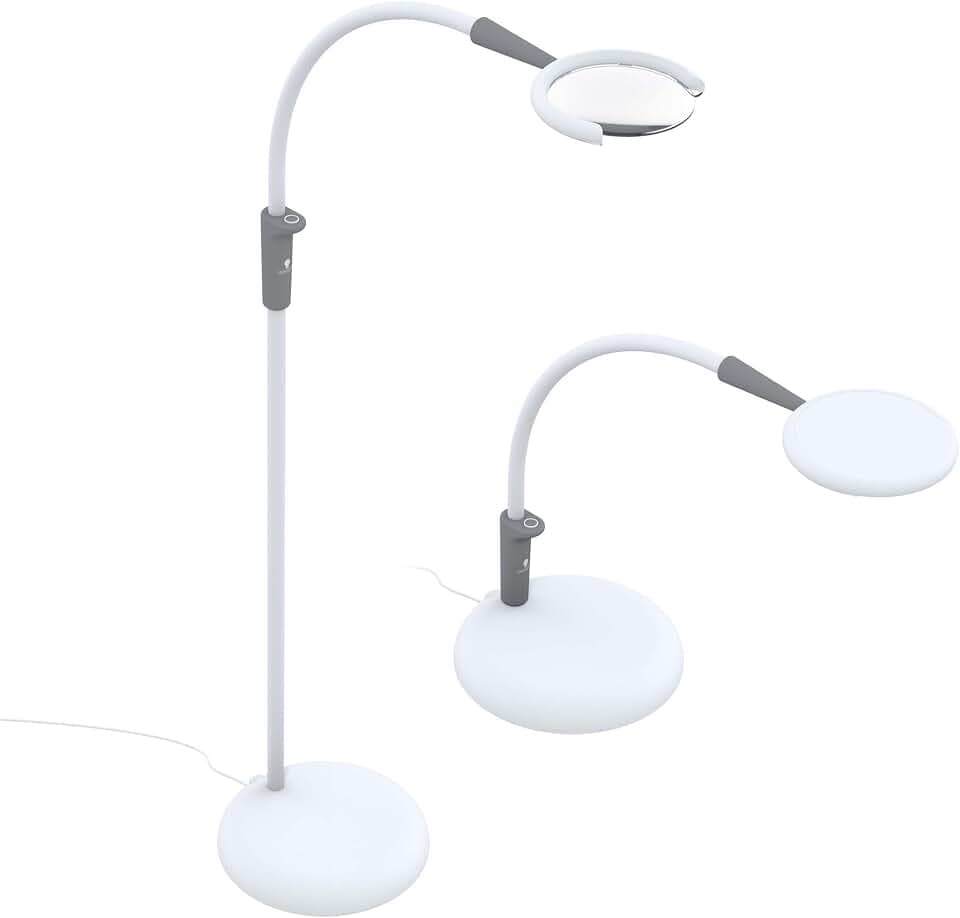 Daylight Magnificent Pro™ LED Lupenleuchte – 6000K, 95+ CRI, 1.75x Halbrandlose Linse, Dimmbare Lupenlampe für Nagelstudios, Tattoo, Beauty & Professionelle Detailarbeit