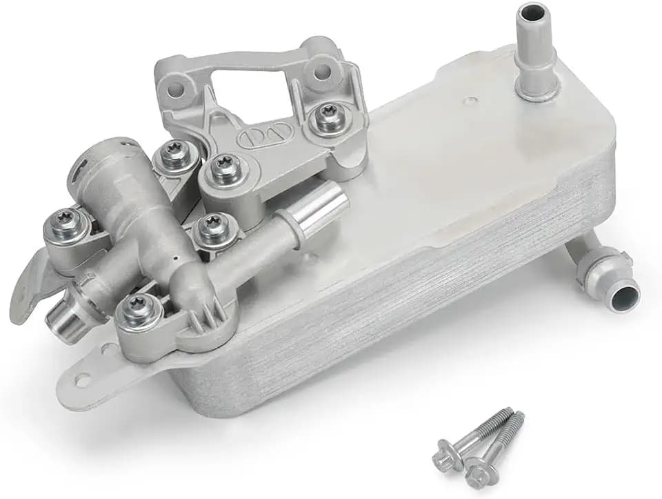 Aluminium Transmission Oil Cooler Assembly w/Sending Unit Fit Compatible With BMW 330e 530i 530i xDrive X3 X4 2.0L 16-23 17218514515 17218607237
