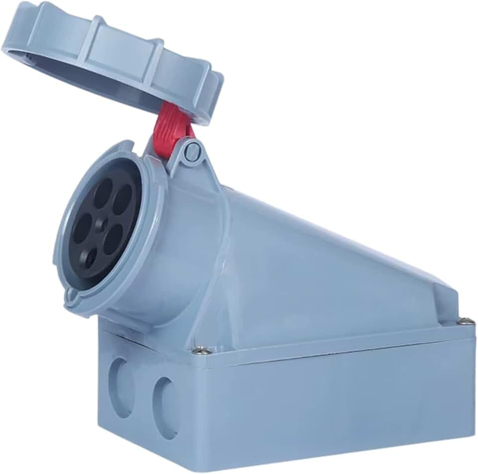 63A CEE Steckdose 5-polig, IP67 Wasserdichter CEE Industriestecker und -buchse 63A, CEE Stecker Anschluss Wandsteckdose 380V-415V Männlich Weiblich, 5 pin