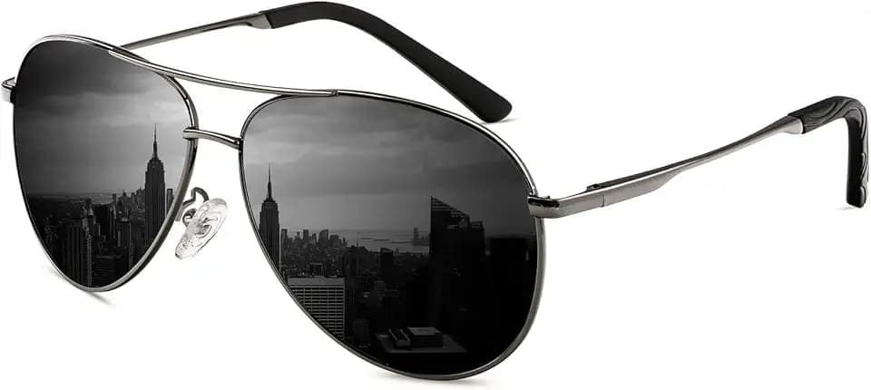 ANYLUV Sonnenbrille Herren Polarisiert, Aktualisiert Sonnenbrille Damen mit UV400 Schutz Metall Rahmen CAT3