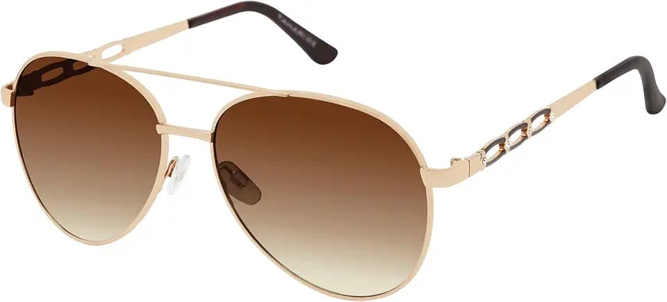 TAHARI womens Metal UV Protective Aviator Women
