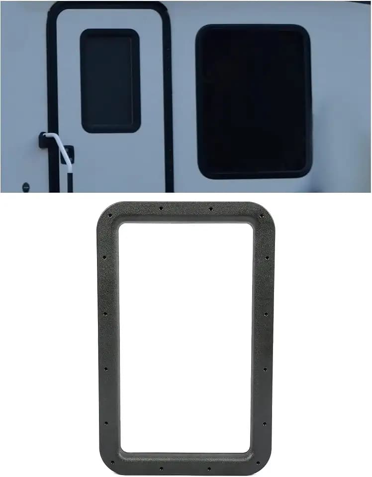 HECASA 12" x 21" Entrance Door Window Frame for RV Trailer Camper Universal