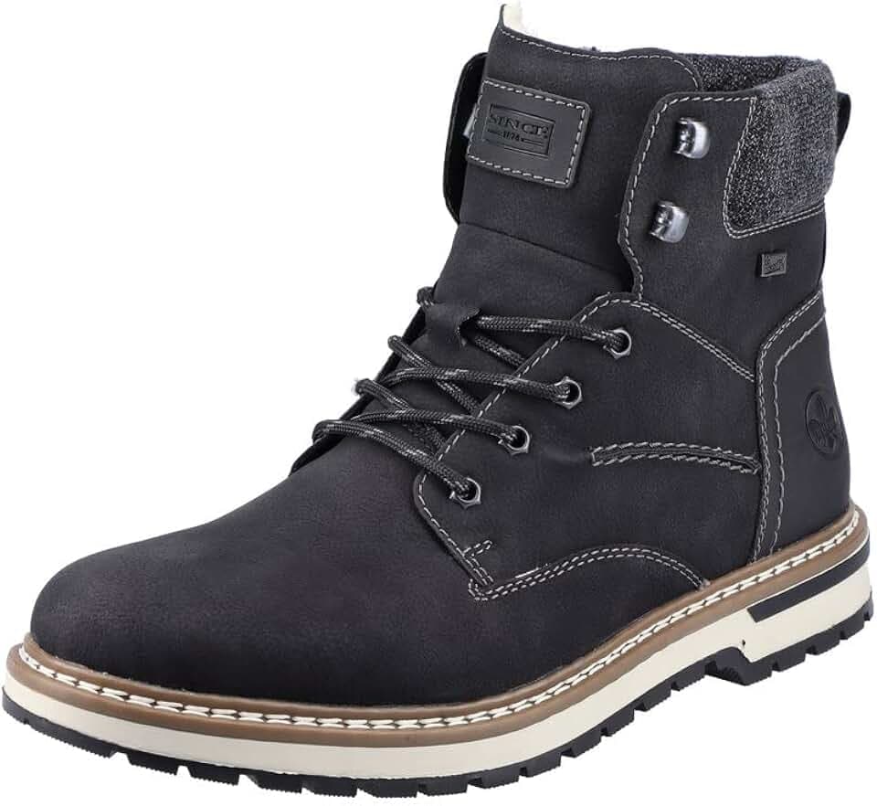 Rieker Herren Schnürstiefeletten F3812, Männer Stiefeletten, wasserabweisend, riekerTEX