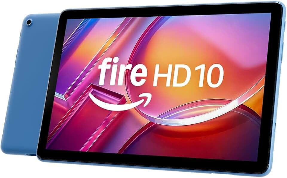 Fire HD 10-Tablet 2023 (Neueste Generation), für Entspannung optimiert, brillantes 10,1-Zoll-Full-HD-Display, Octa-Core-Prozessor, 3 GB RAM, bis zu 13h Akkulaufzeit, 32 GB, blau, mit Werbung