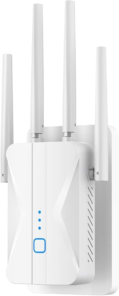 ROQRL WiFi Extender 2026 AC1200 Dual Band 5GHz/2.4GHz Signal Booster Up to 15,999 Sq.ft, 3-in-1 Wireless Repeater Router Amplifier for Home with Ethernet Port