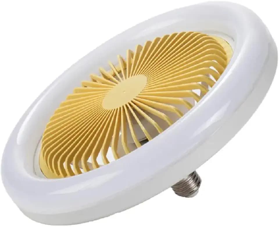 Express Supplies Ja Mini Ceiling Fan with Light, 10 Inch Ceiling Fan Bulb with Memory Function, Upgraded E26 Cooling Fan with Light, Remote Included, for Garage, Tool Room and Store Room