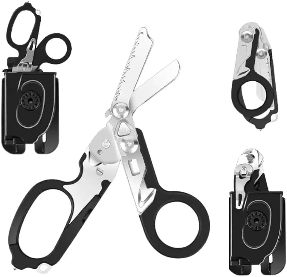 Multifunctional Foldable Trauma Shears With Holster Perfect For EMTs