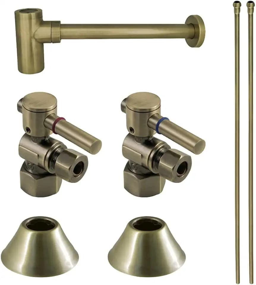 Kingston CC43103DLLKB30 Plumbing Sink Trim Kit, Antique Brass