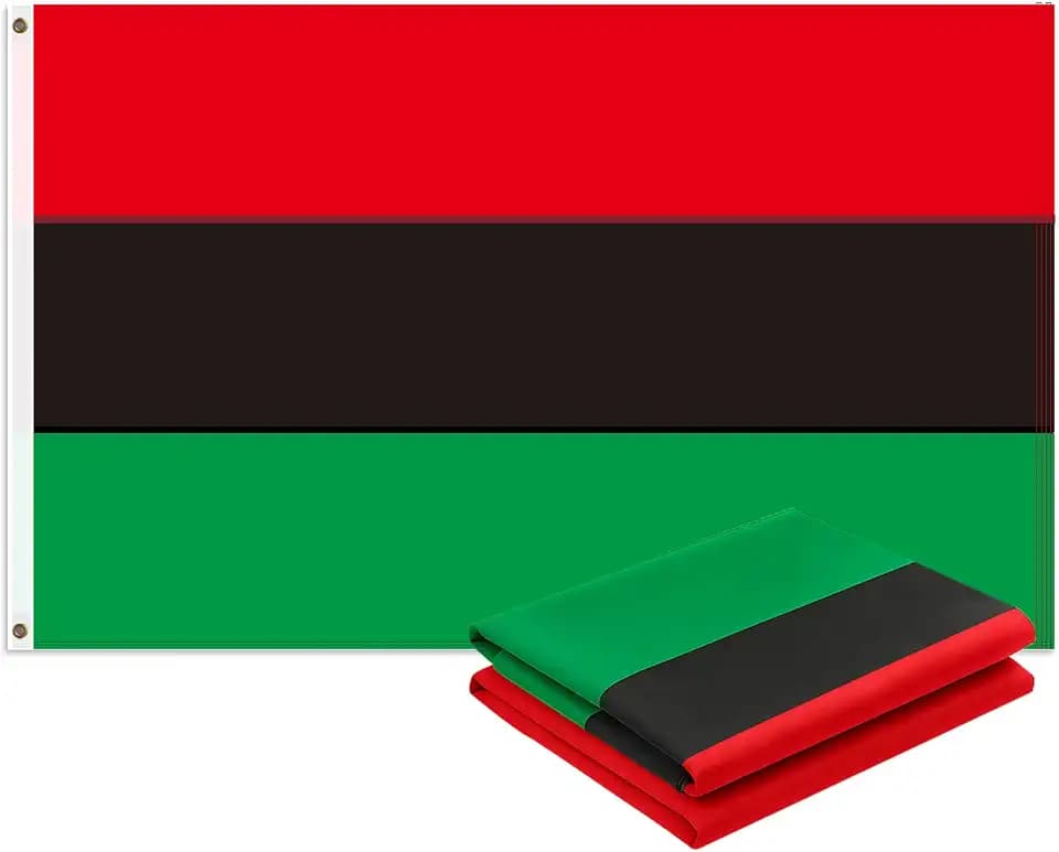 Pan-African Flag 3x5 FT Outdoor, UNIA Flag Sewn Stripes Heavy Duty Outside